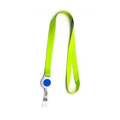 3/4" Polyester Lanyard with Badge Holder Clip